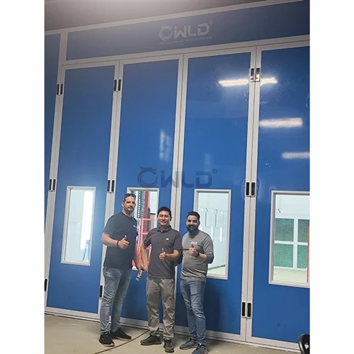 WLD Brand Big Semi Draft Paint Spray Booth installeret i Amerika